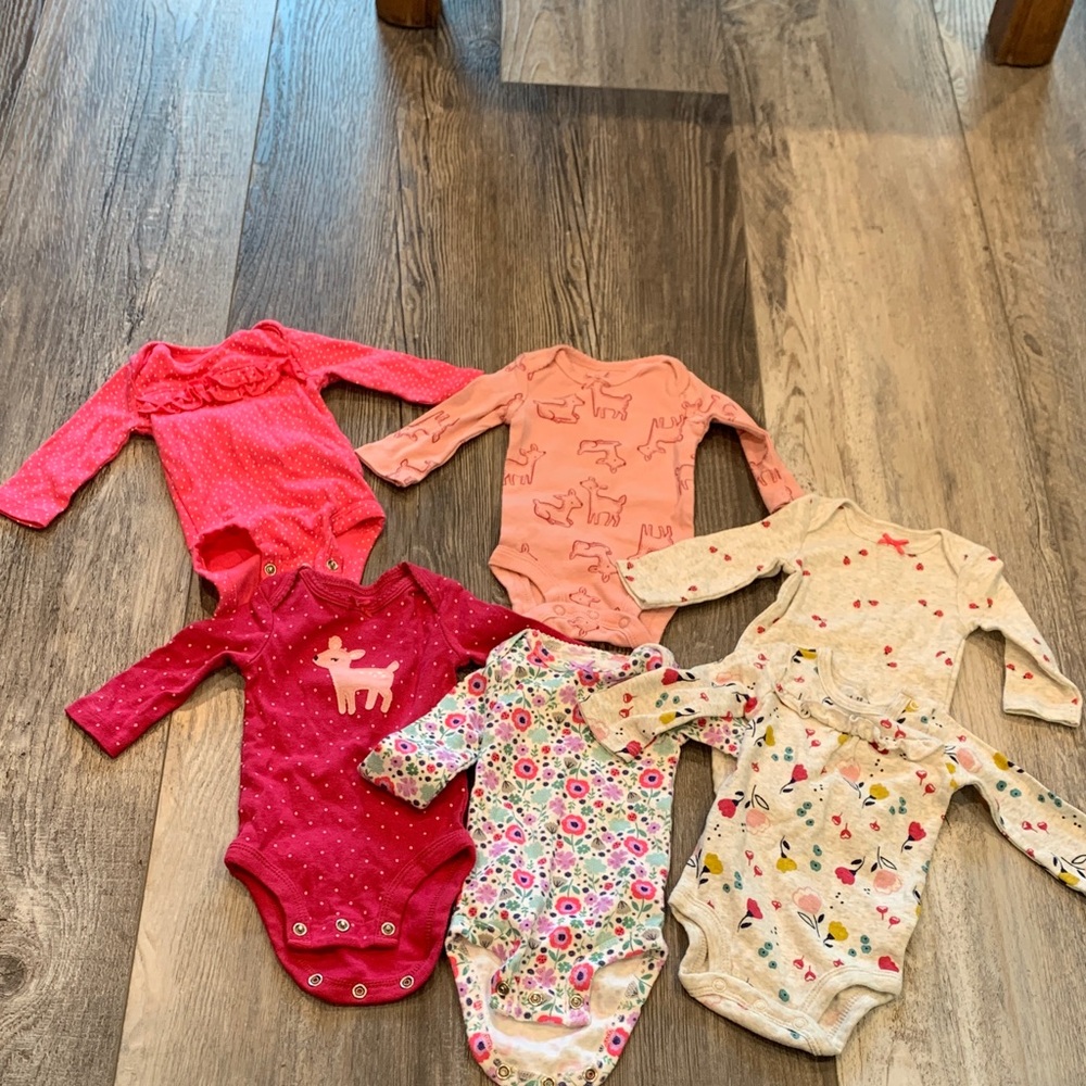 Child of Mine Assorted Colorful Baby Bodysuits Set